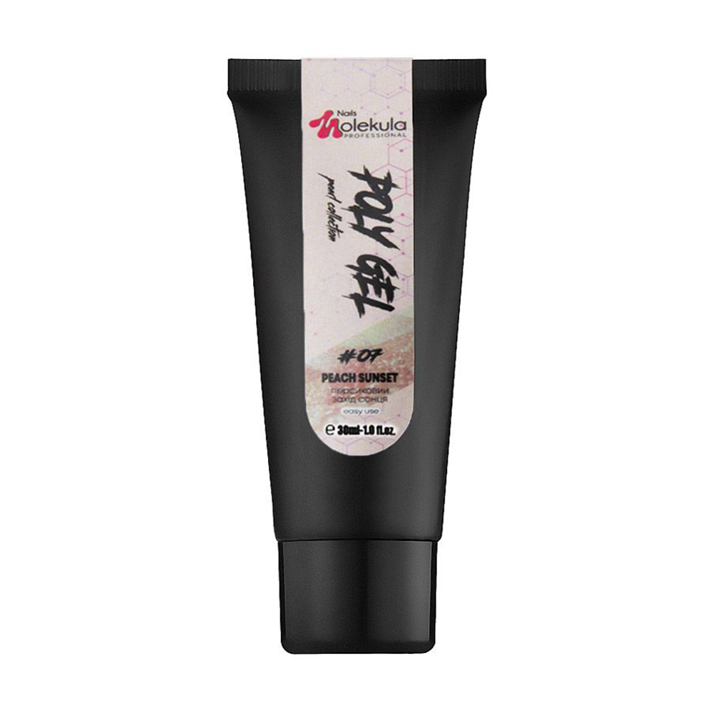 Уцінка! Полігель для нігтів Nails Molekula Professional Poly Gel 07 Peach Sunset, 30 мл